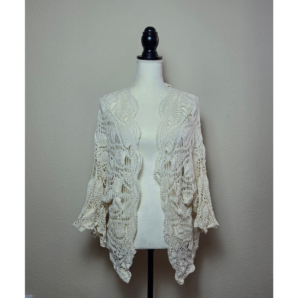 Volcom Dwell Crochet Cardigan Wrap Medium / Large